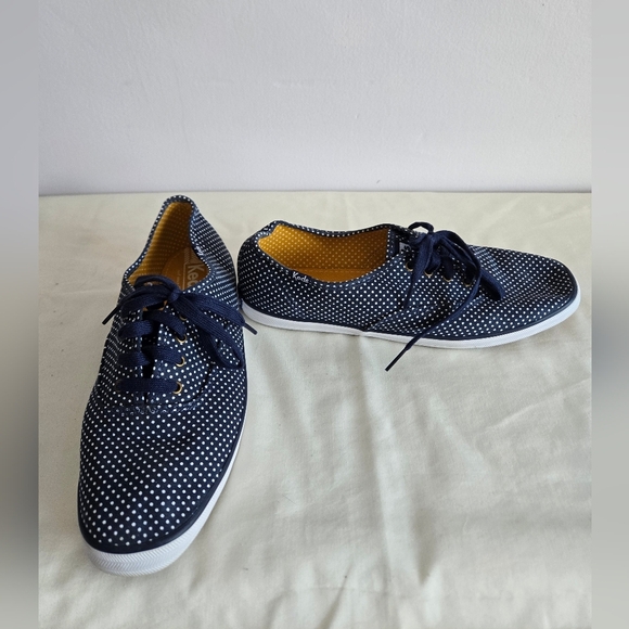 Keds Shoes - Keds Navy Polka Dot Sneakers